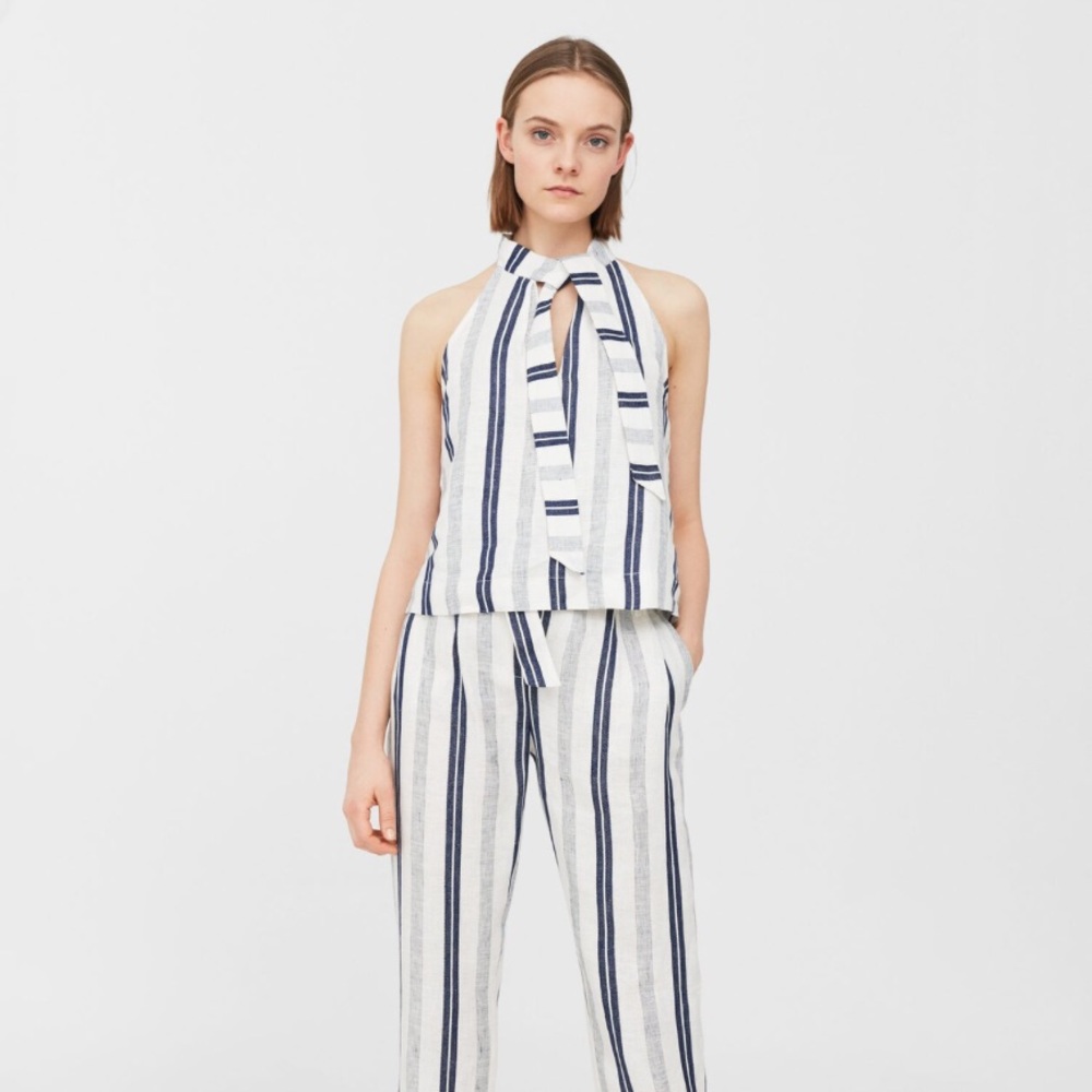 Mango Striped Linen Top - Picture 2 of 7